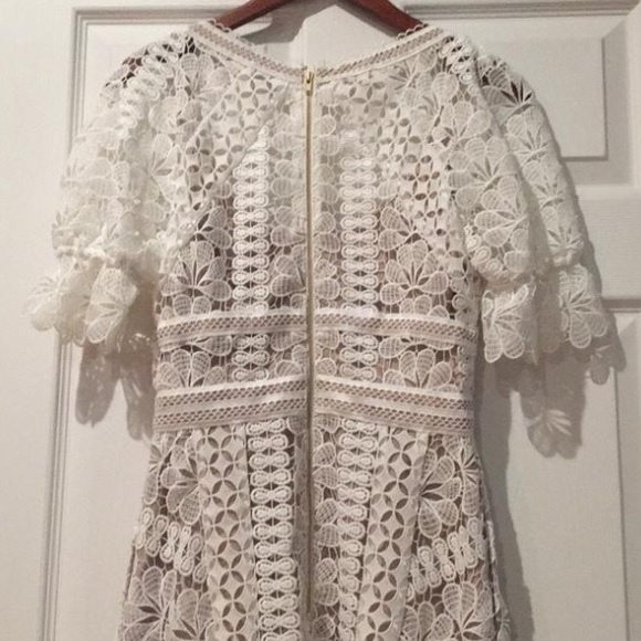 SOLD NWT self-portrait floral guipure lace midi - Picture 4 of 8